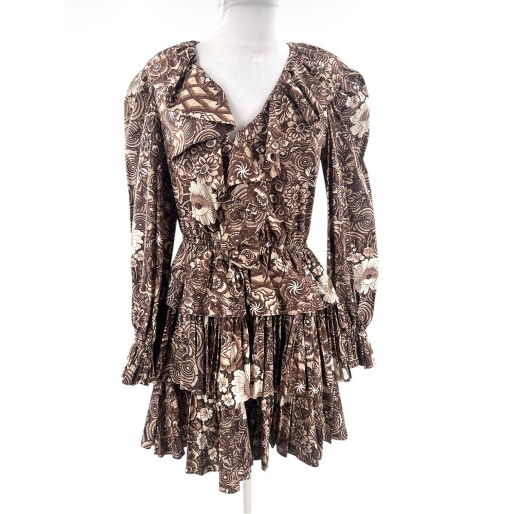 ULLA JOHNSON lola dress in teak floral sz 4 - Picture 8 of 9